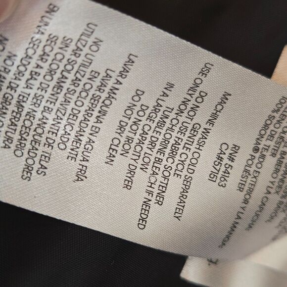 Andrew Marc Womens Coat Sz XXL Puffer Navy Hooded Black Faux Fur Jacket Warm LN! - Picture 13 of 15